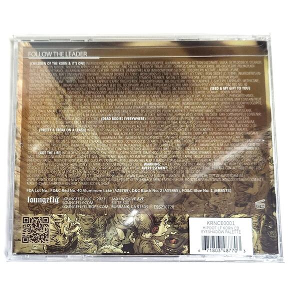 Hipdot Korn Follow The Leader Eyeshadow Face Palette Matte Shimmer Glitter NIB - Picture 9 of 16